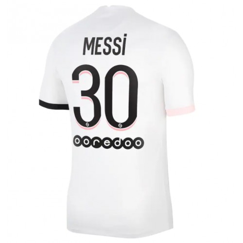 pulse Compete Shilling Echipament fotbal Paris Saint-Germain Lionel Messi #30 Tricou Deplasare  2021-2022 maneca scurta