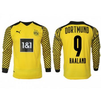 phrase Oswald pest Echipament fotbal Borussia Dortmund Erling Haaland #9 Tricou Acasa  2021-2022 maneca lunga