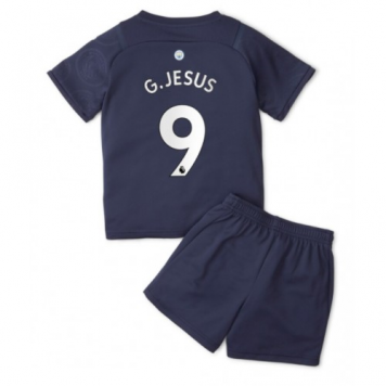 saint overhead suicide Echipament fotbal Manchester City Gabriel Jesus #9 Tricou Treilea 2021-2022  pentru copii maneca scurta (+ Pantaloni scurti)