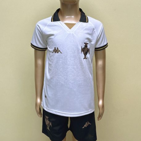 2023-24 Vasco De Gama Away II Tricou Deplasare Pentru Copii Alb și negru