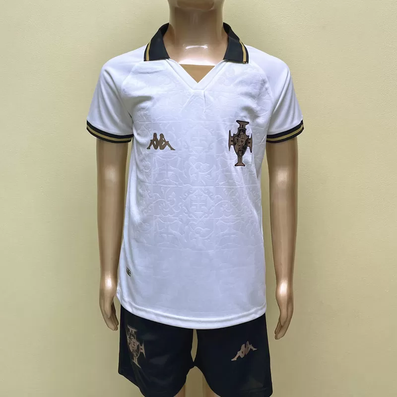 2023-24 Vasco De Gama Away II Tricou Deplasare Pentru Copii Alb și negru