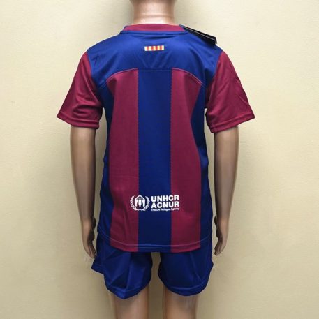 Echipament fotbal Barcelona Tricou Acasa 2023-24 pentru copii maneca scurta