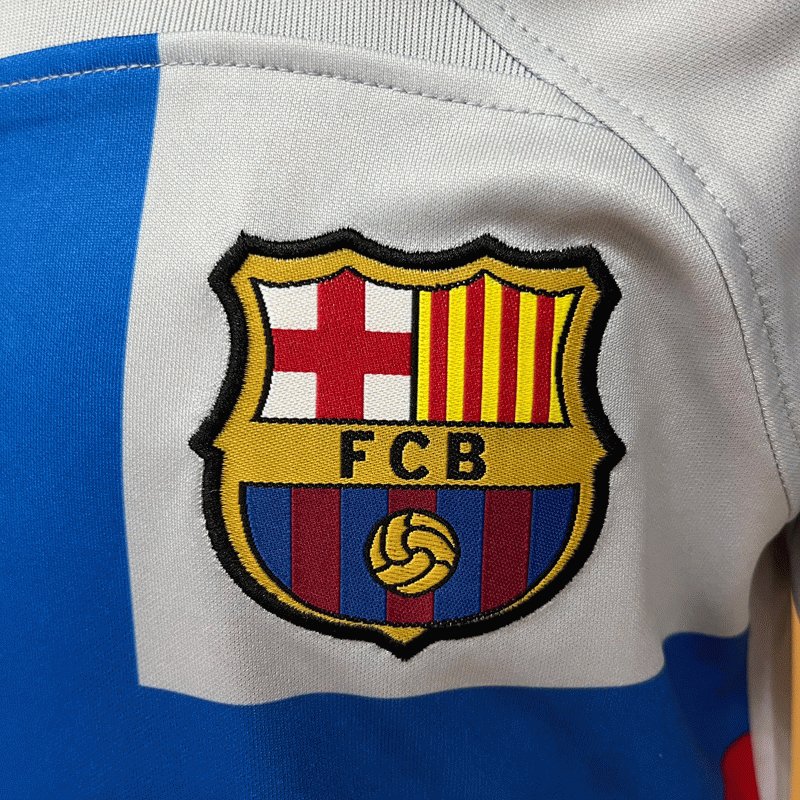 FC Barcelona Atlètic 2022-23 Al treilea Tricou Deplasare Pentru Copii Detaliu