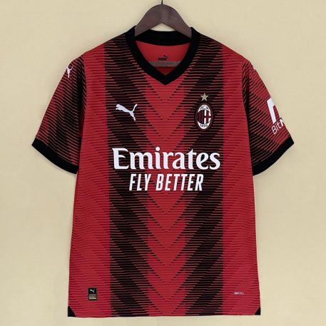 AC Milan för 2023-24 Tricou Acasă Roșu și negru