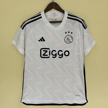 AFC Ajax för 2023-24 Tricou Deplasare alb Echipament de fotbal