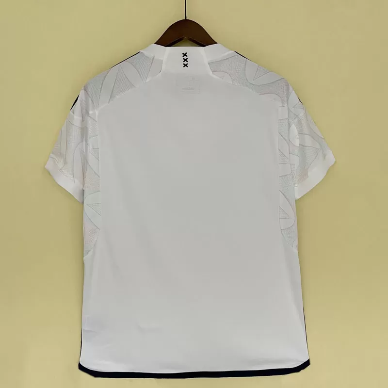 AFC Ajax för 2023-24 Tricou Deplasare alb Echipament de fotbal Spate