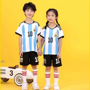 Argentina Echipei nationale 2022-23 Tricou Acasa Messi #10 Pentru Copii