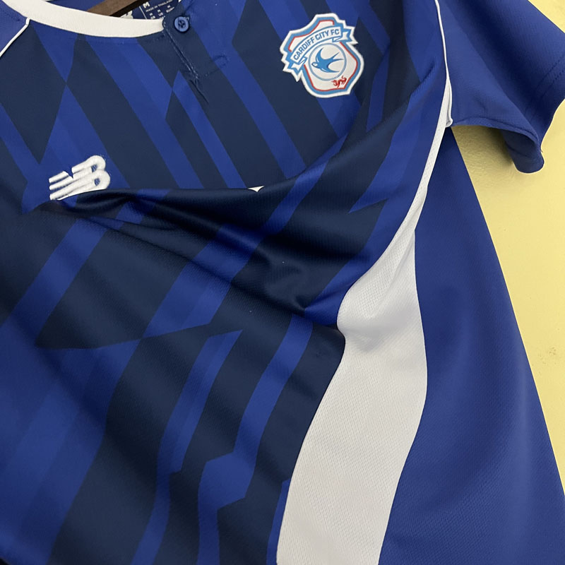 Cardiff 23-24 Tricou Acasa Kit Albastru Tricou fotbal alb