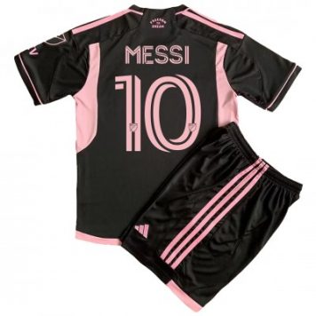 Inter Miami 2023-24 Lionel Messi #10 Tricou Deplasare pentru copii Kit Spate