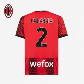 2023–24 AC Milan Tricou Acasa #2 Davide Calabria