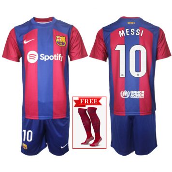 2023-24 FC Barcelona Tricou Acasa Kit Lionel Messi #10