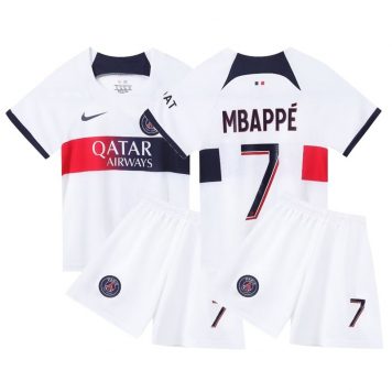 2023-24 Paris Saint-Germain Tricou Deplasare Mbappé No 7 Pentru Copii