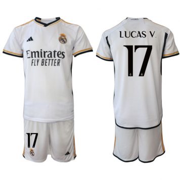 2023-24 Real Madrid Fotbal Tricou Acasa #17 Lucas Vázquez
