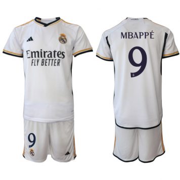 2023 24 Real Madrid Tricou Acasa Number 9 Mbappé