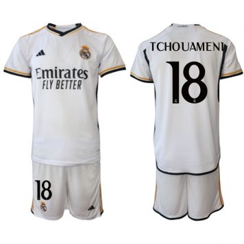 2023-24 Real MadridTricou Acasa #18 Tchouaméni Fit