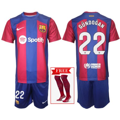 FC Barcelona 2023-24 Tricou Acasa Kit #22 Gündoğan