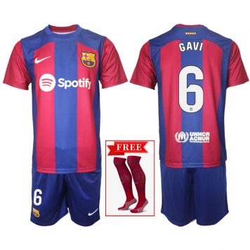 FC Barcelona 2023-24 Tricou Acasa Kit #6 Gavi