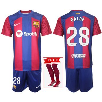 FC Barcelona 23-24 Tricou Acasa Pablo Torre Kit Balde Number 28