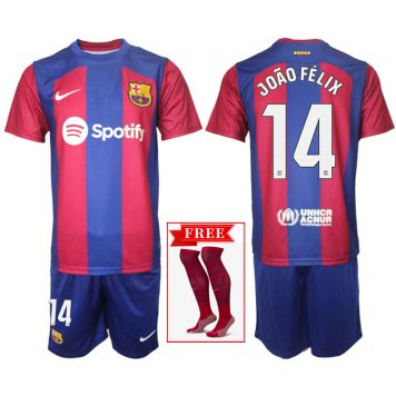 FC Barcelona Tricou Acasa Kit 2324 João Félix #14 Tricou fotbal