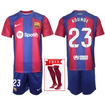 FC Barcelona Tricou Acasa Kit 2324 Jules Koundé #23