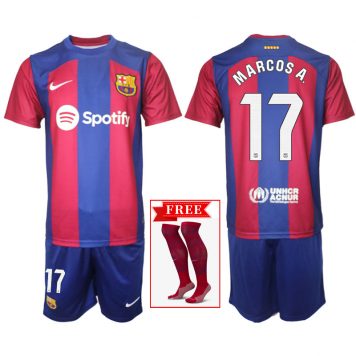 FC Barcelona Tricou Acasa Kit 2324 Number 17 Marcosa