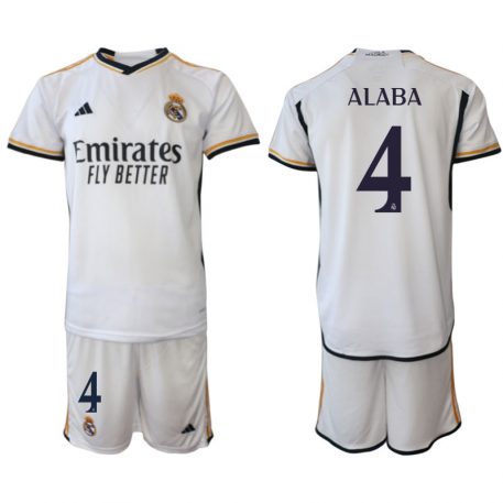 Real Madrid 2023-24 Tricou Acasa David Alaba Number 4