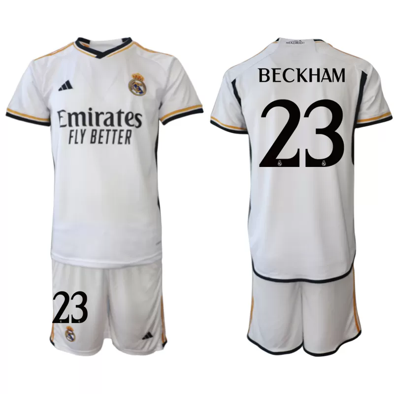 Real Madrid 23-24 Fotbal Tricou Acasa #23 Beckham