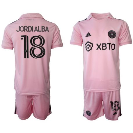 Inter Miami 2023-24 NO.18 Jordi Alba Tricou Acasa pentru copii Kit