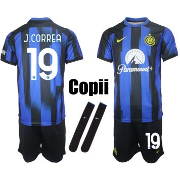 2023-24 Inter Milan Tricou Acasa J.Correa #19 Copii Kit Albastru Negru