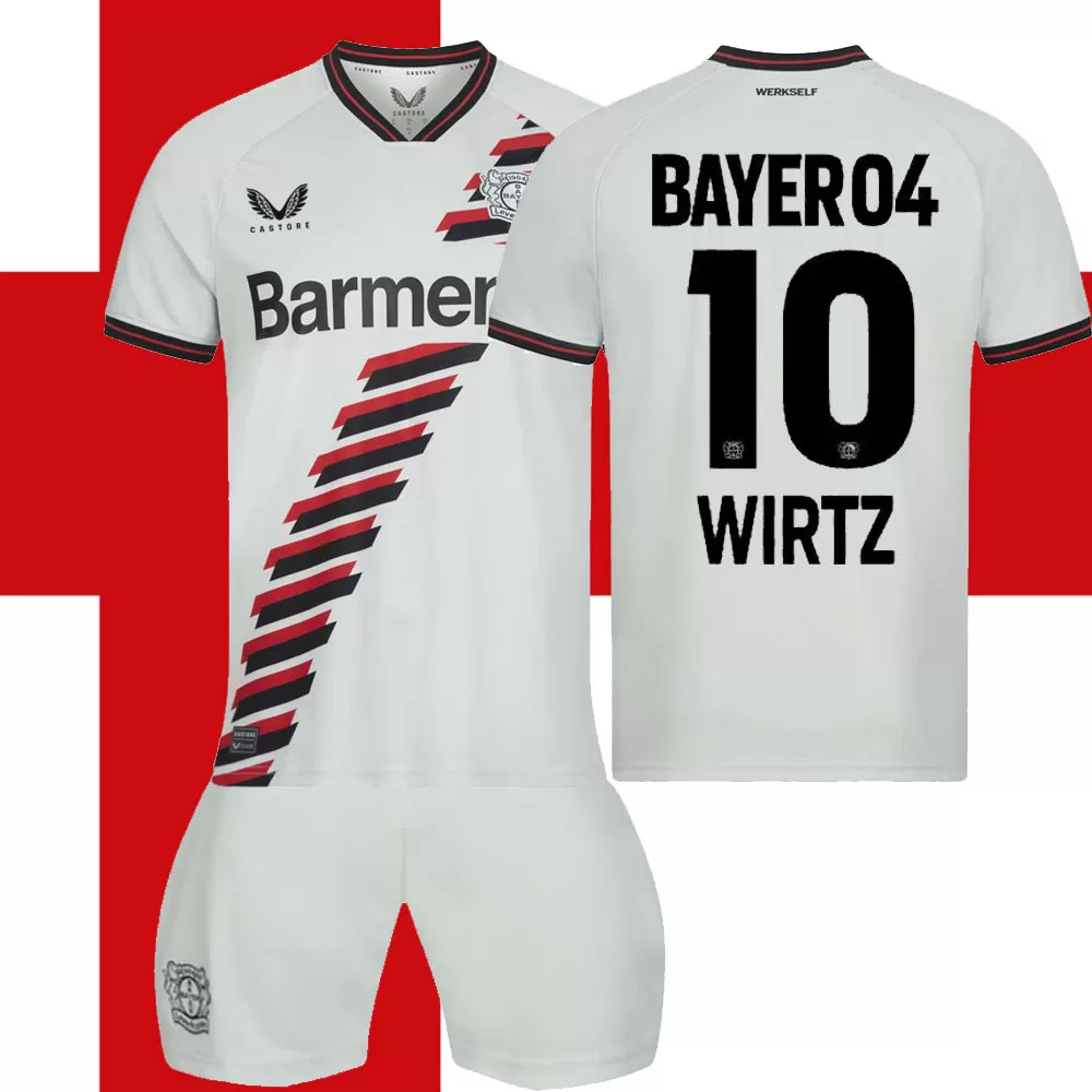 2023-24 Bayer 04 Leverkusen Tricou Deplasare Alb #10 Wirtz