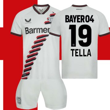 2023-24 Bayer 04 Leverkusen Tricou Deplasare Alb #19 Tella