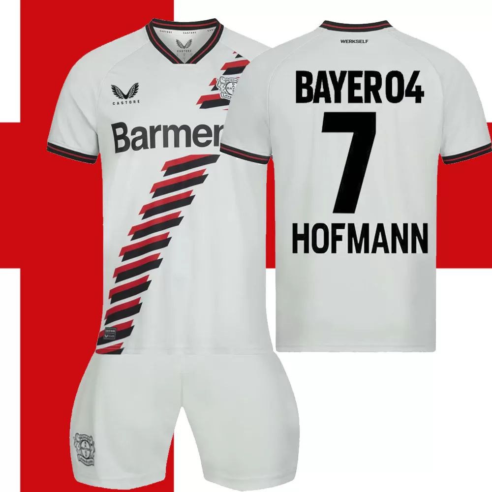 2023-24 Bayer 04 Leverkusen Tricou Deplasare Alb #7 Hofmann