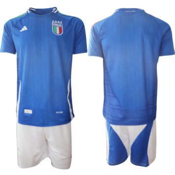 2024-25 Italy Tricou Acasă Maneca Scurta Albastru
