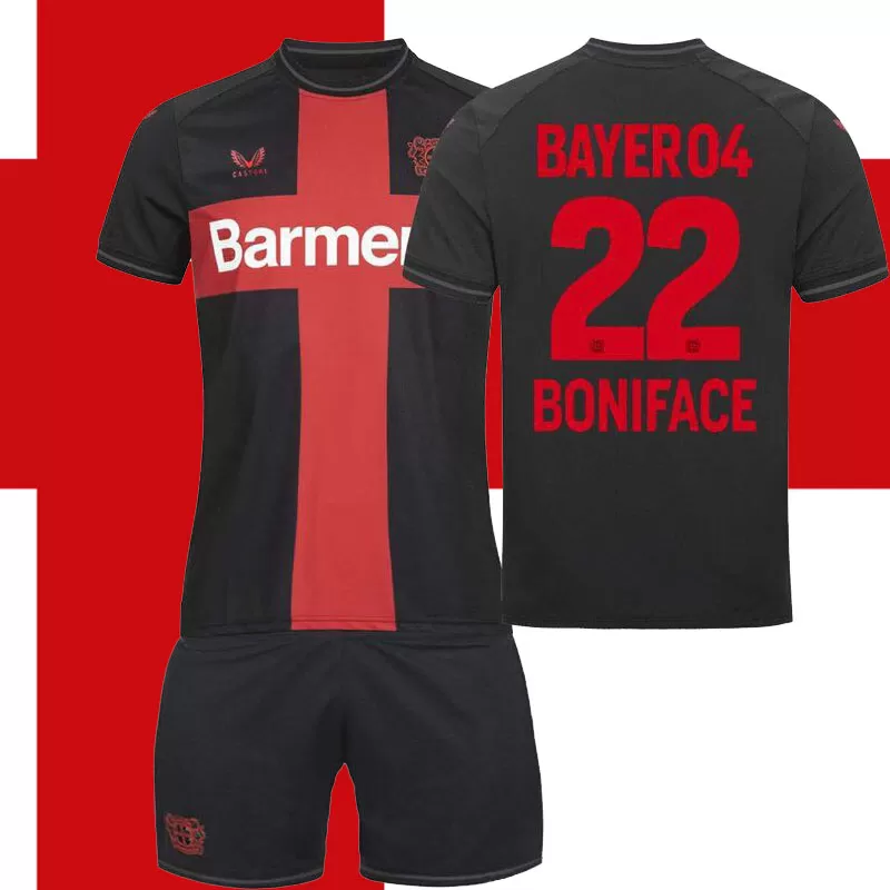 Bayer 04 Leverkusen 2023-24 Tricou Acasă #22 Boniface