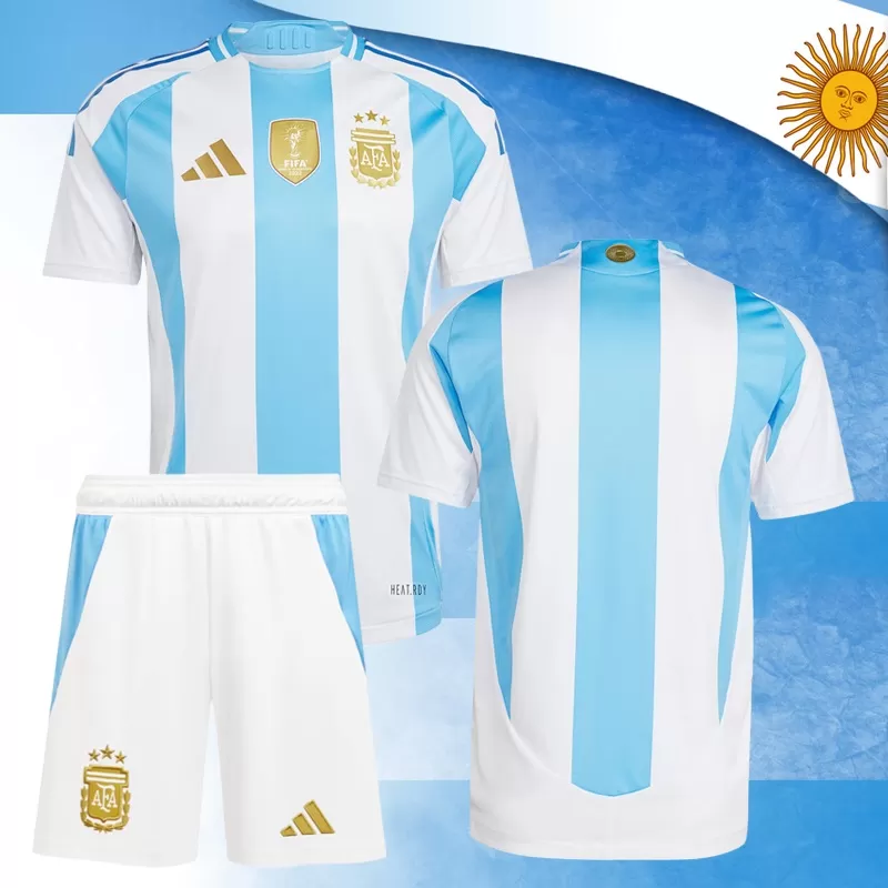 Argentina Copa América 2024 Tricou Acasa Albastru-cer și alb