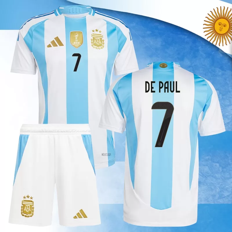 Argentina Copa América 2024 Tricou Acasa De Paul #7