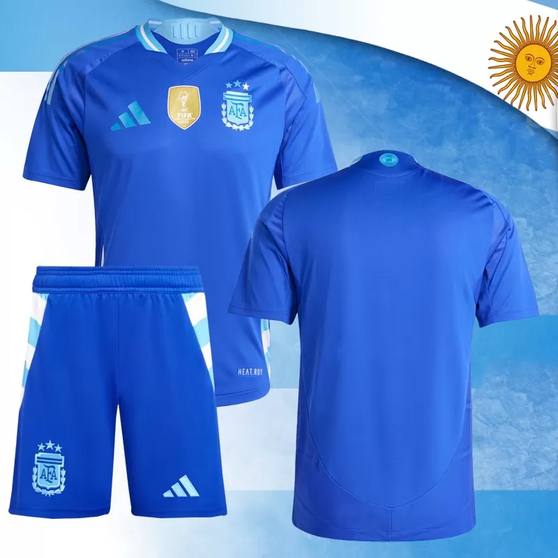 Argentina Copa América 2024 Tricou Deplasare Blue Burst