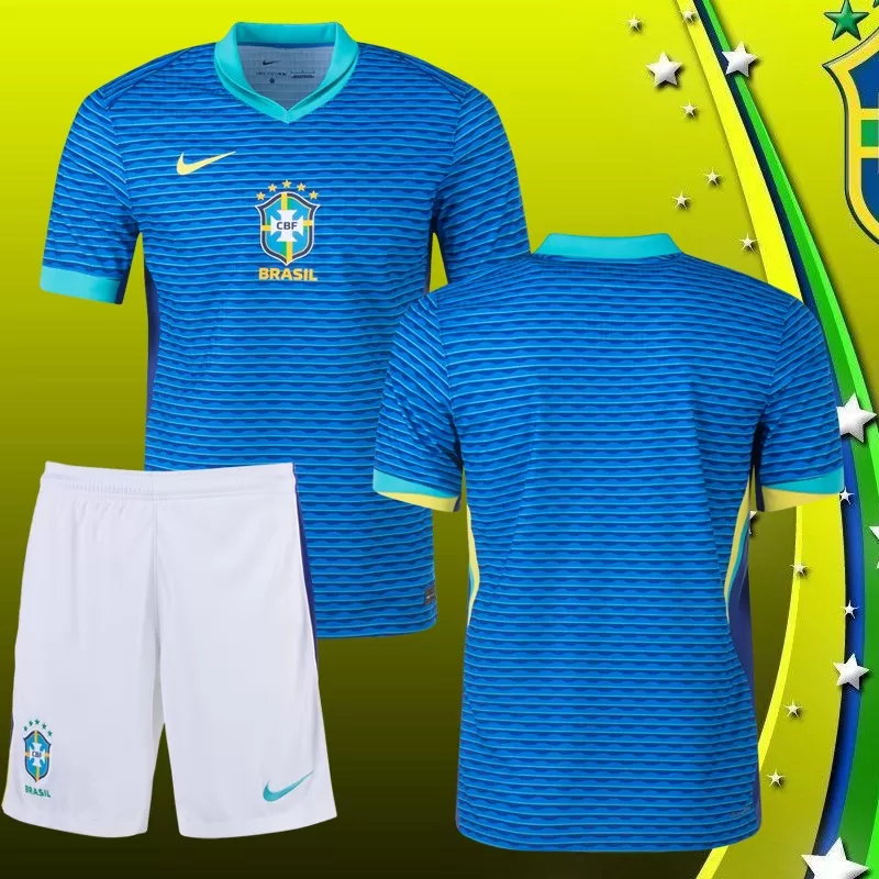 Brazilia Copa América 2024 Tricou Deplasare Albastru
