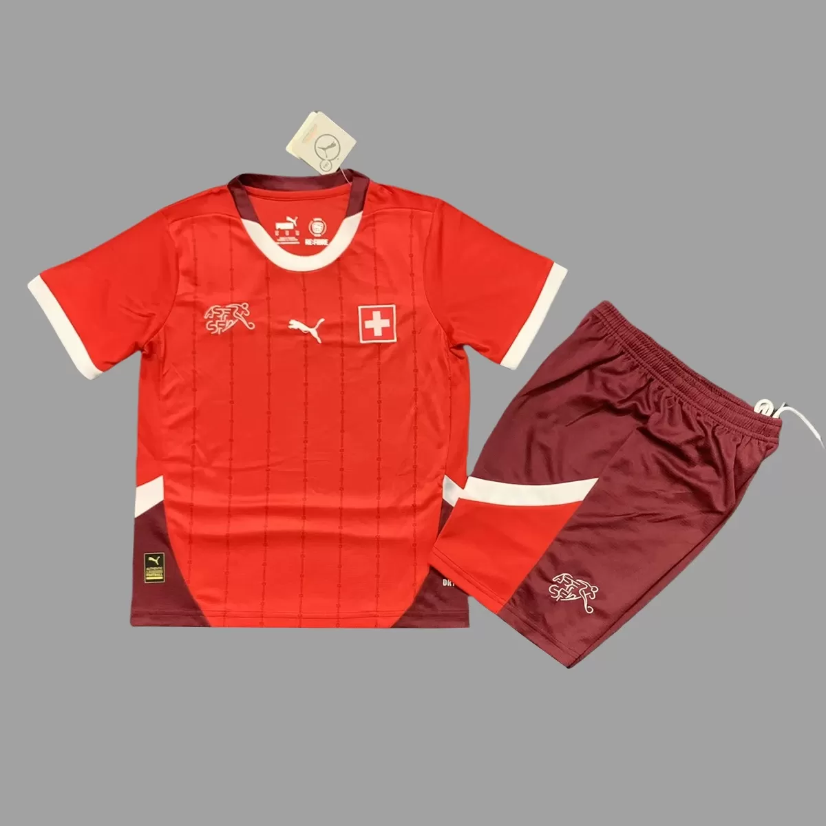 Euro 2024 Elveţia Tricou Acasa roșu Pentru Copii