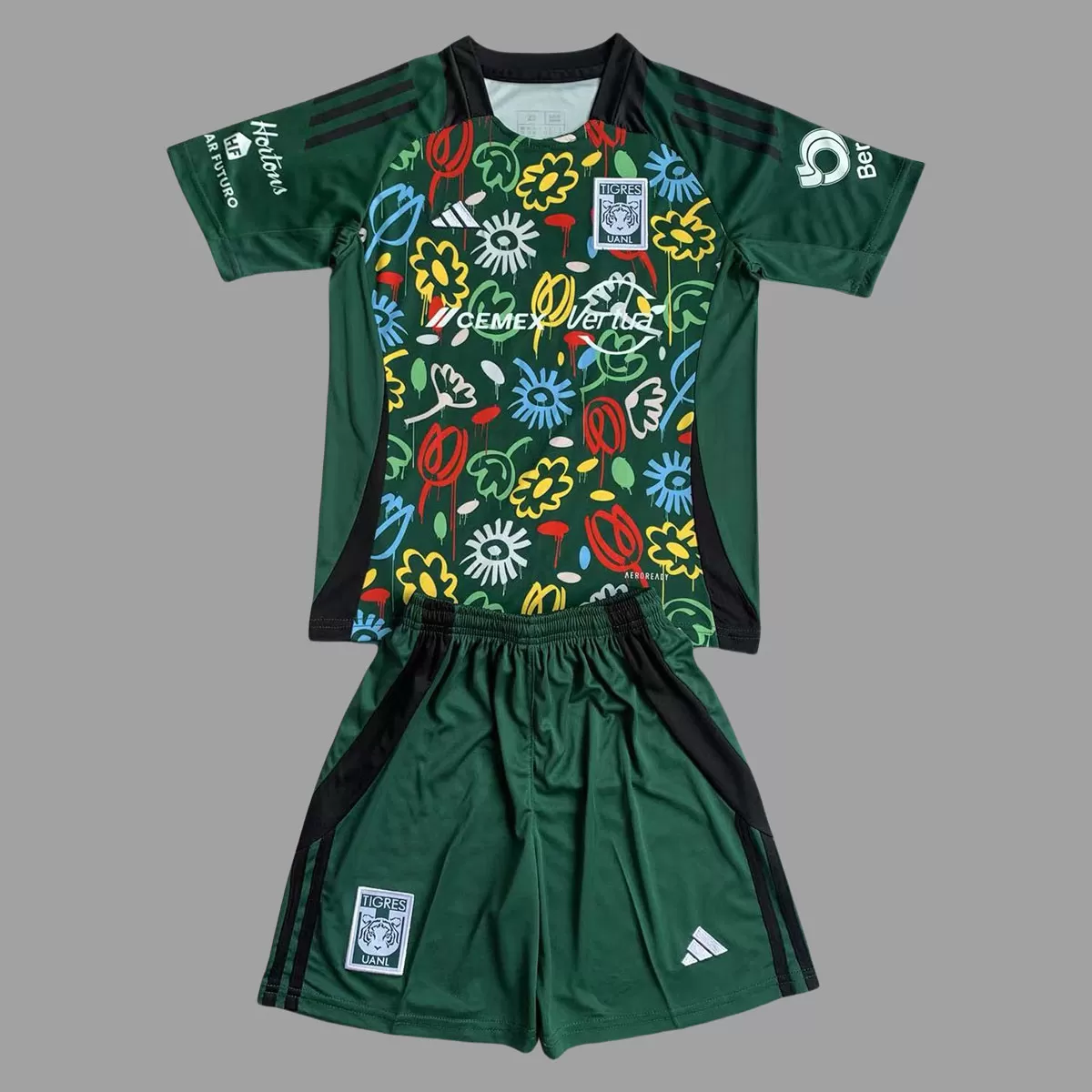 2024 Tigres UANL Earth Day Verde Tricou fotbal Pentru Copii