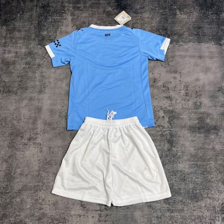 Echipament Manchester City Acasă 202526 pentru Copii Tricou și Pantaloni Scurți