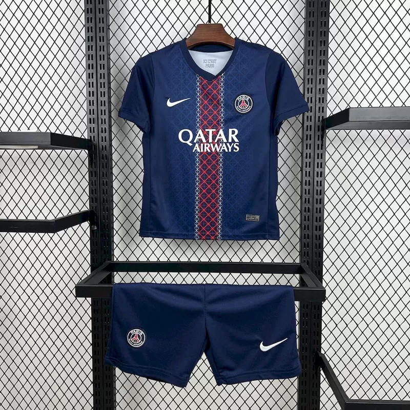 Echipament PSG copii 2025-2026 – Set tricou și pantaloni model acasă