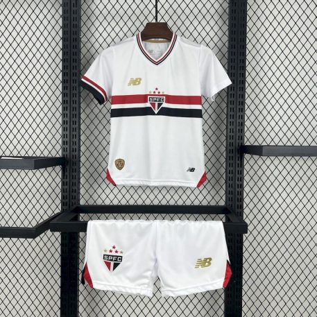 Echipament de fotbal São Paulo tricou acasă pentru copii sezon 2025/26