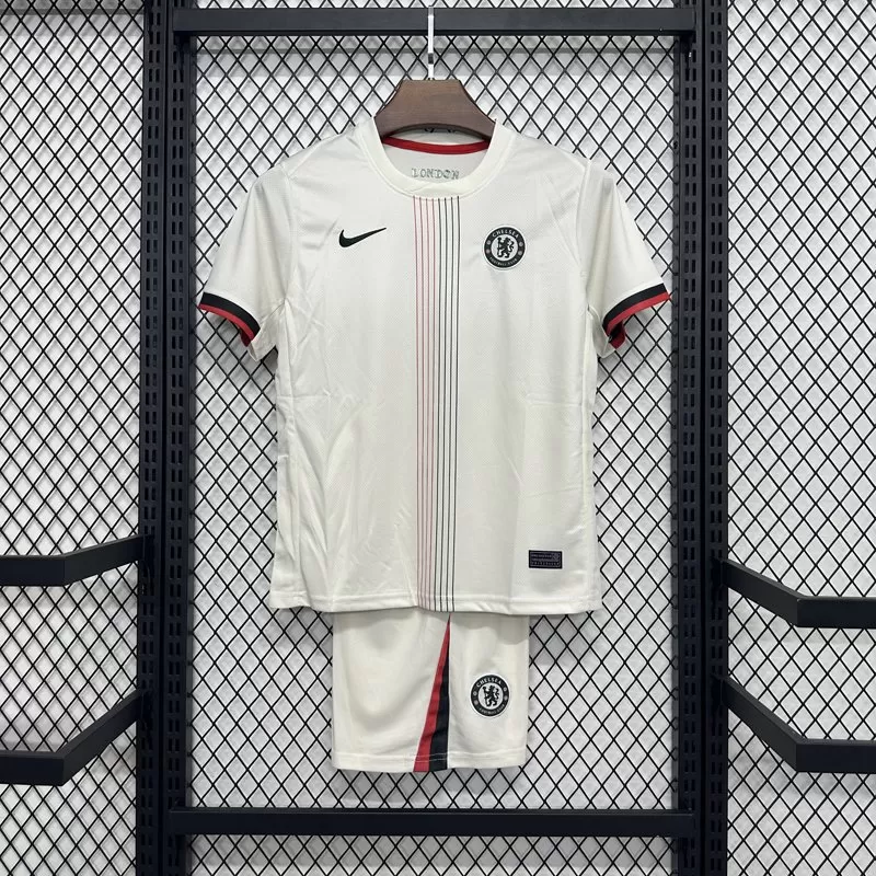 Echipament fotbal Chelsea Tricou Deplasare 25-26 pentru copii maneca scurta + Pantaloni scurti