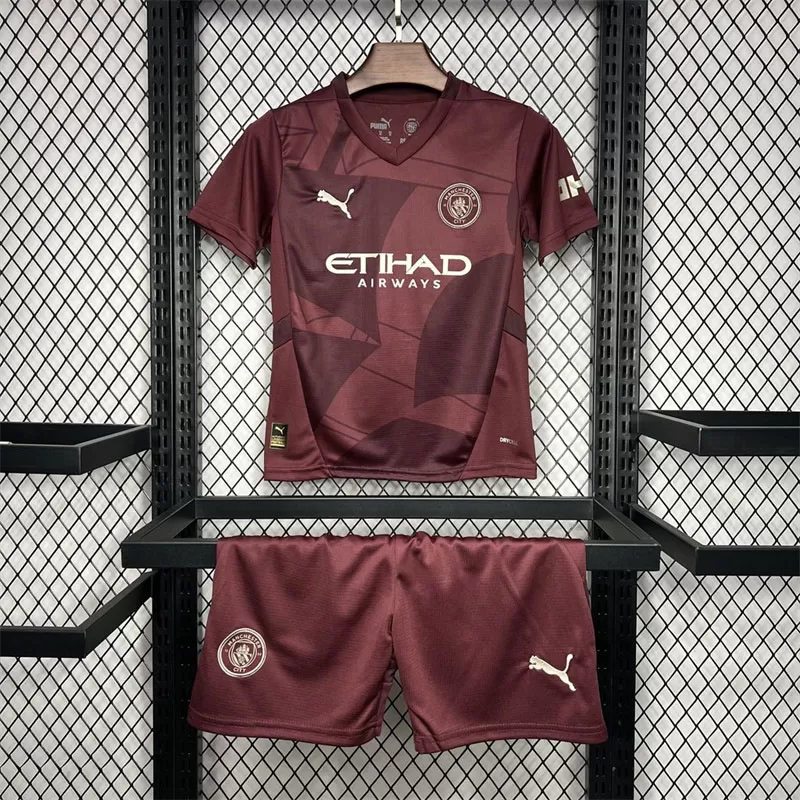 Echipament fotbal Manchester City Tricou Treilea 2024-25 pentru copii