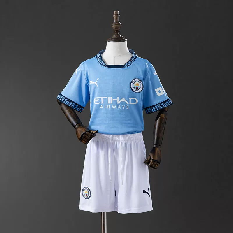Echipament fotbal copii Manchester City 2024/25 acasă – tricou + șort