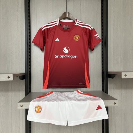 Echipament pentru fotbal acasă pentru copii Manchester United 2024/25