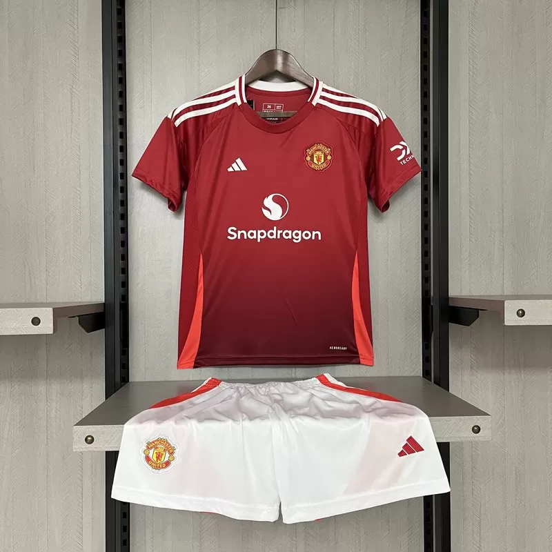 Echipament pentru fotbal acasă pentru copii Manchester United 2024/25
