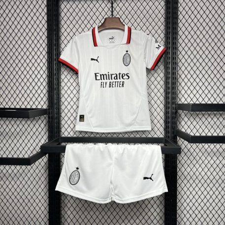 Echipament tricou fotbal deplasare AC Milan sezon 2024/25 Copii