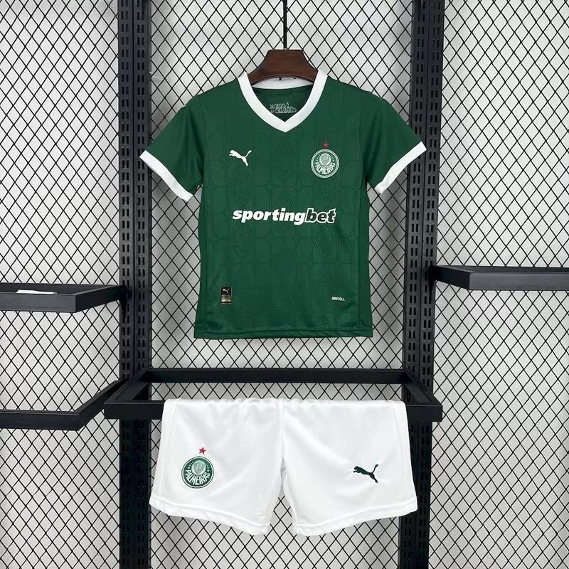 Palmeiras echipament fotbal copii 2025/26 tricou acasă cu mânecă scurtă și pantaloni scurți